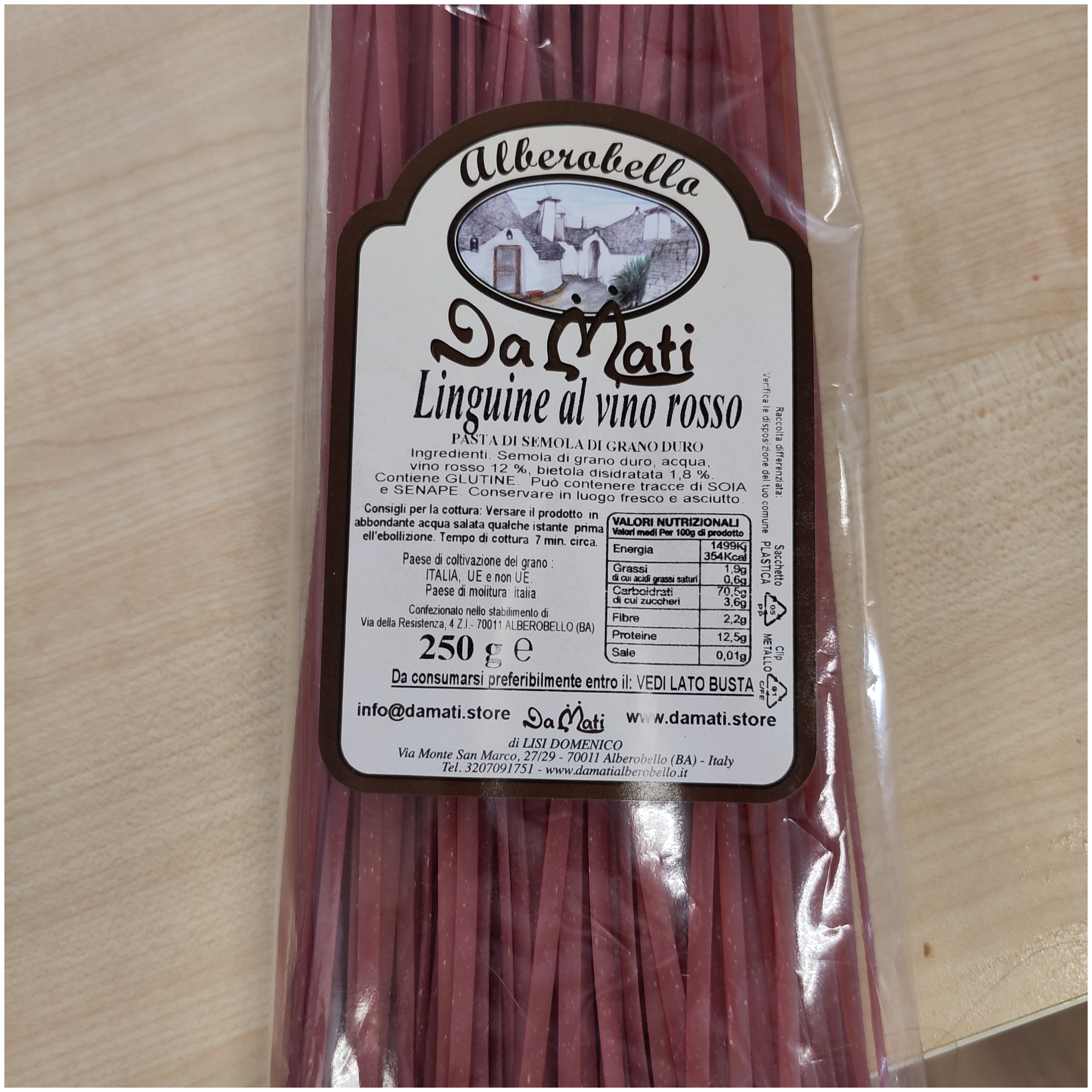 LINGUINE al VINO ROSSO - DAMATI