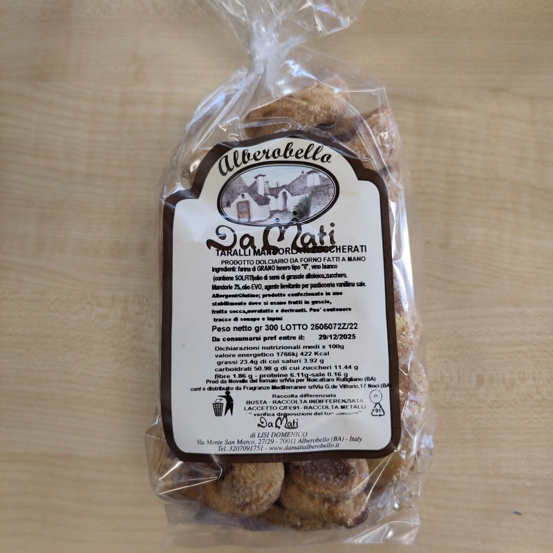 Taralli Mandorlati Zuccherati – Dolce Tipico Pugliese 300g | DaMati