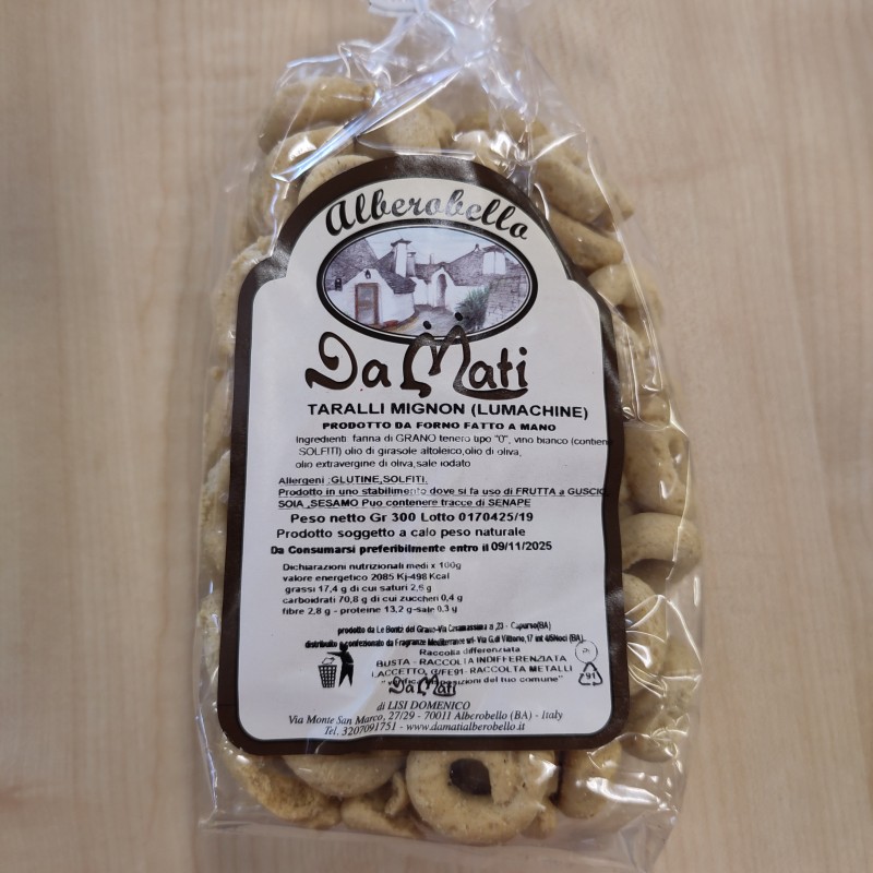 Taralli Mignon “Lumachine” – Tradizione Pugliese 300g | DaMati