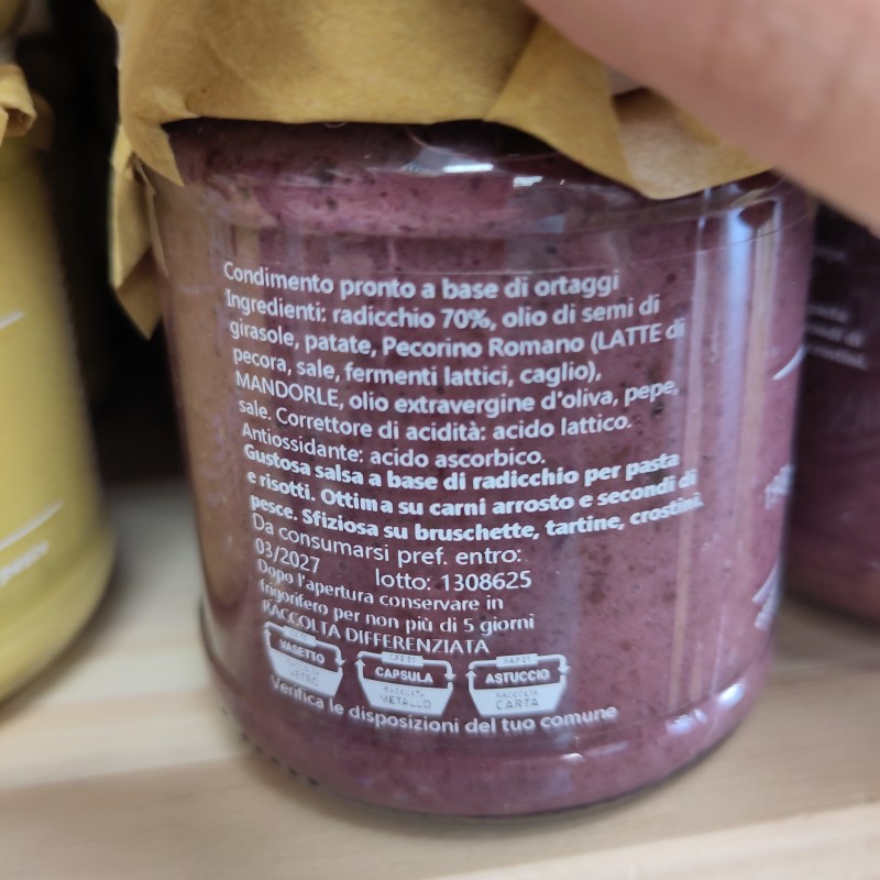 Pesto Radicchio e Mandorle DaMati | Condimento per Pasta e Bruschette