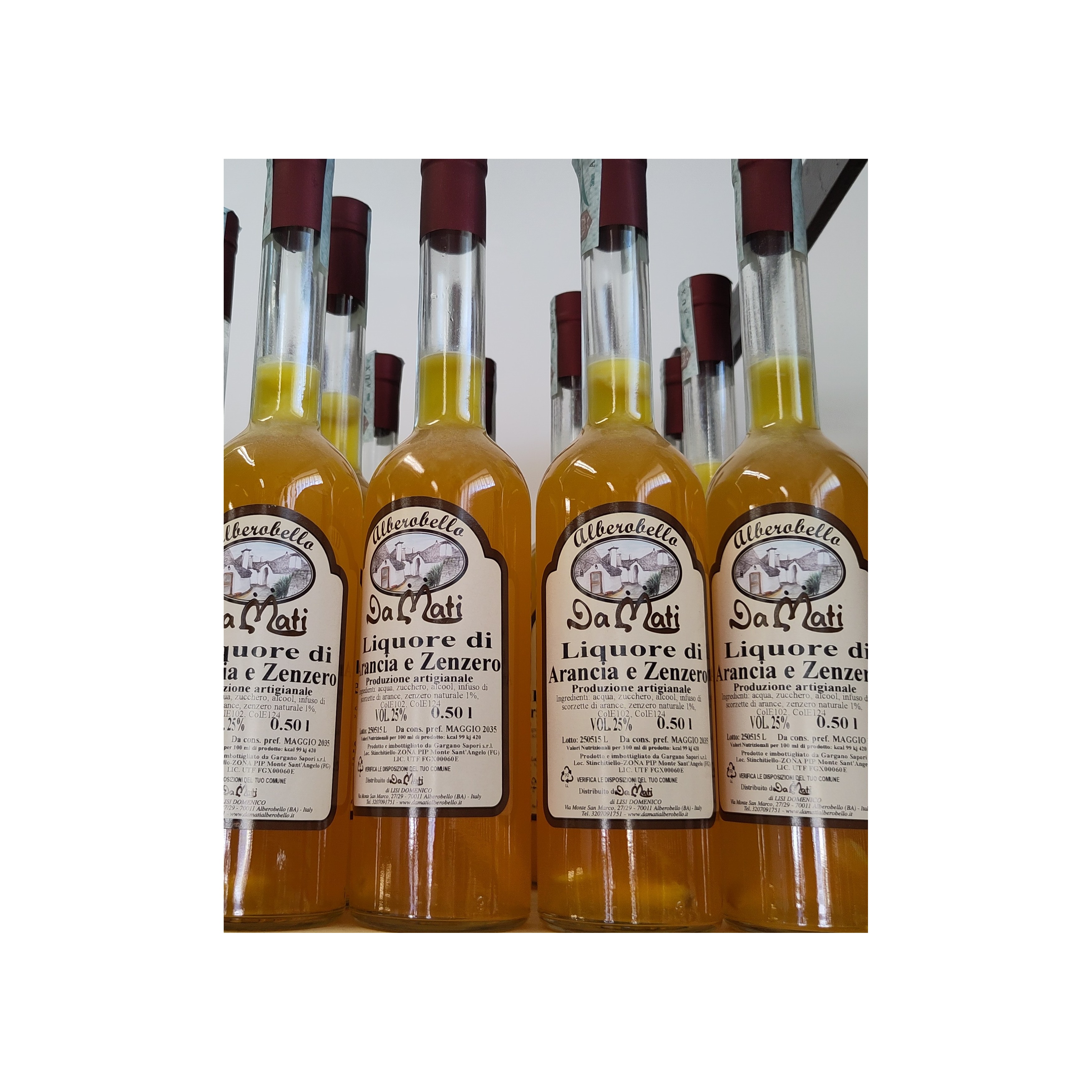 Liquore Arancia e Zenzero 500ml – Gusto Agrumato e Speziato | DaMati
