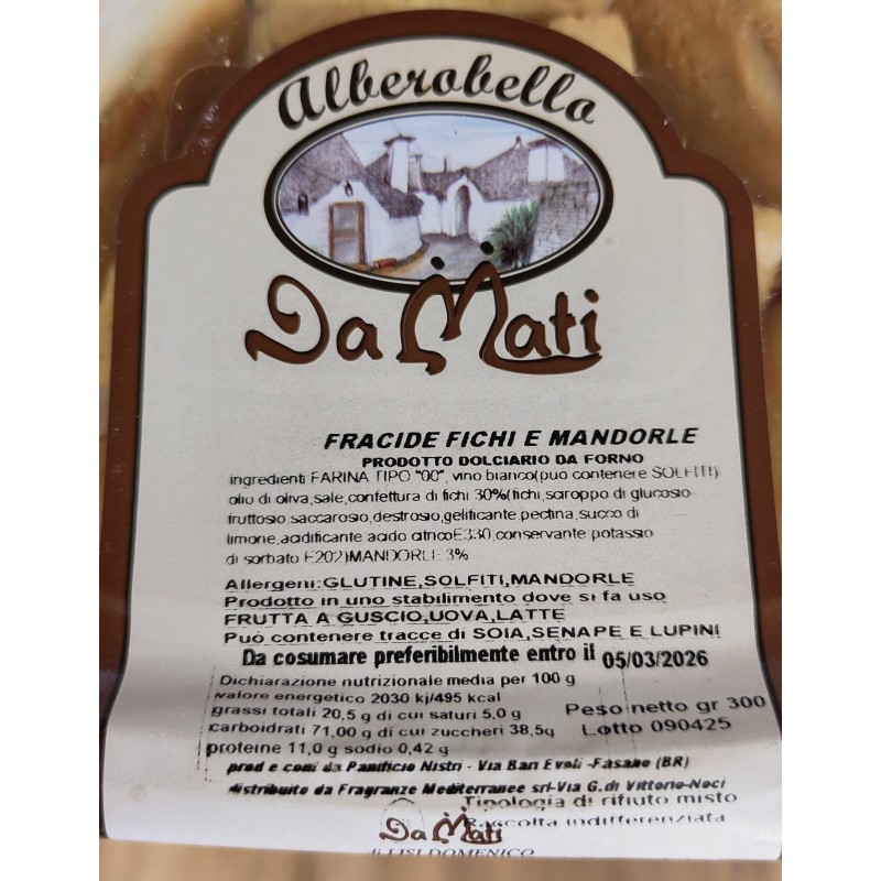 Fracide Fichi e Mandorle 300g – Dolci Pugliesi Artigianali | DaMati