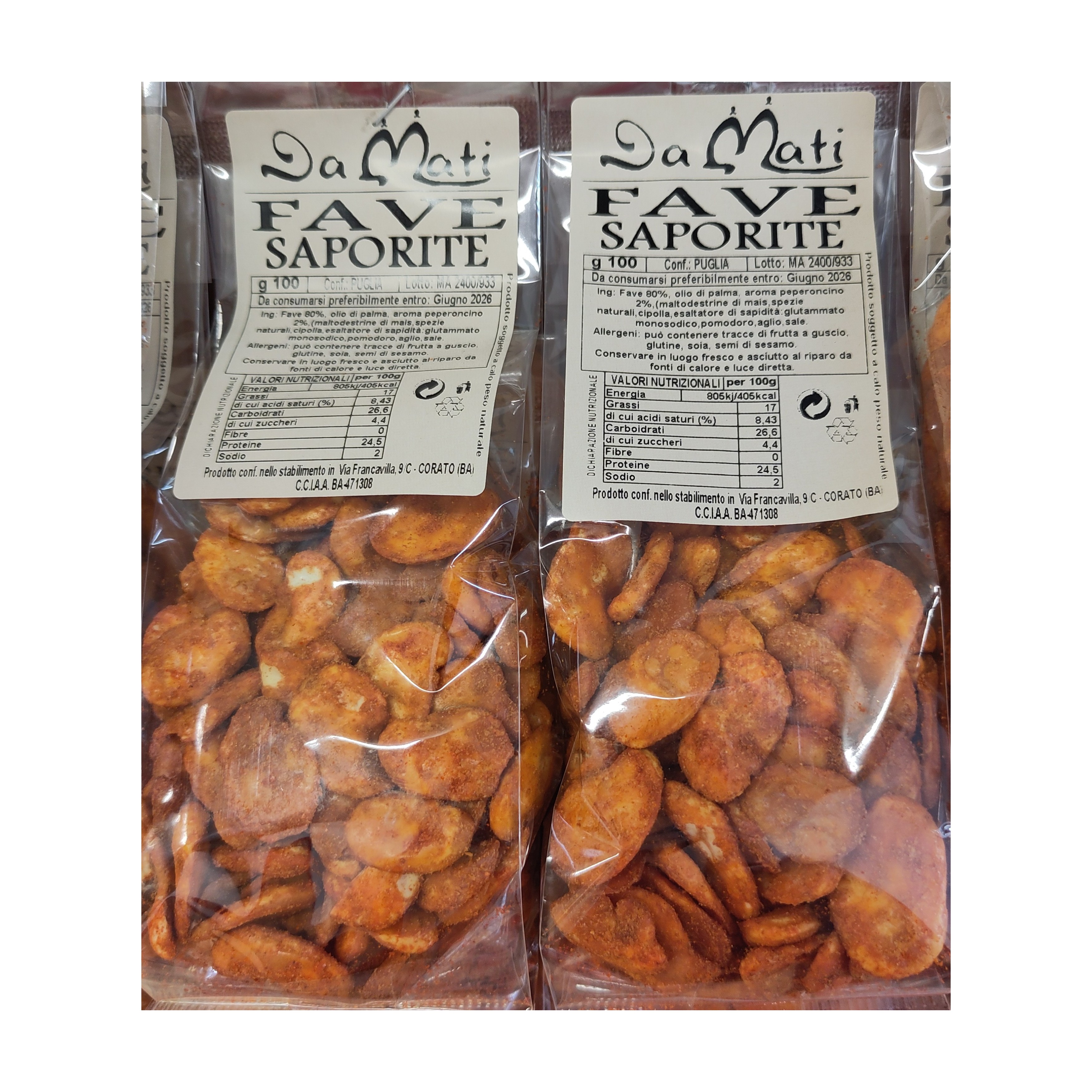 Fave Saporite - Snack Piccante Artigianale | DaMati