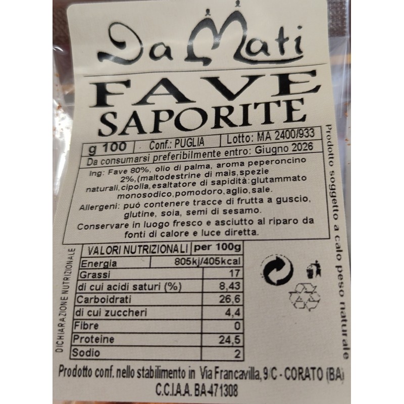 Fave Saporite - Snack Piccante Artigianale | DaMati