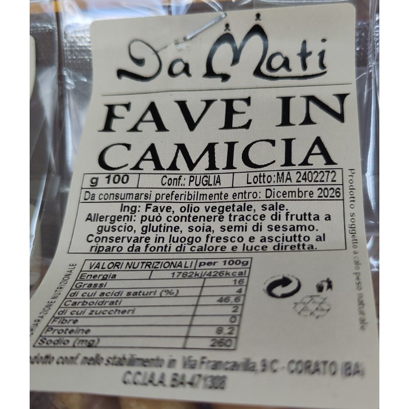 Fave in Camicia - Snack Croccante Tipico Pugliese | DaMati