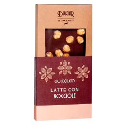 Tavoletta Gourmet Cioccolato al Latte con Nocciole 100g | Dulciar