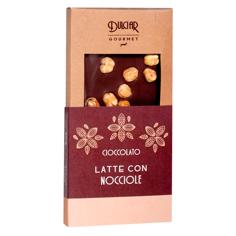 Tavoletta Gourmet Cioccolato al Latte con Nocciole 100g | Dulciar