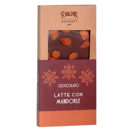 Tavoletta Gourmet Cioccolato al Latte con Mandorle 100g | Dulciar