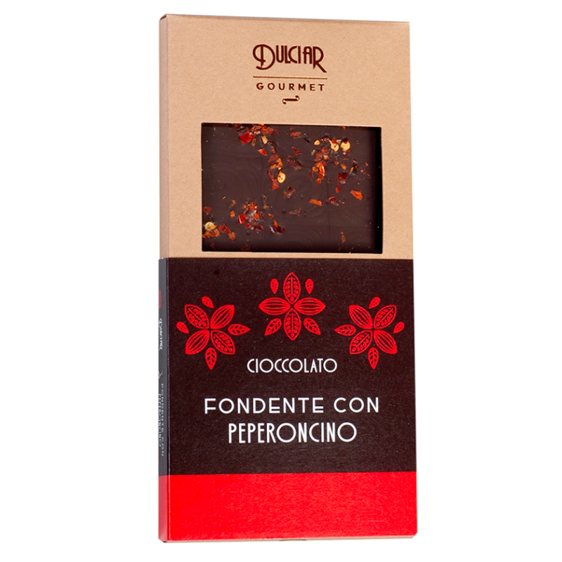 Tavoletta Gourmet Cioccolato Fondente al Peperoncino 100g | Dulciar